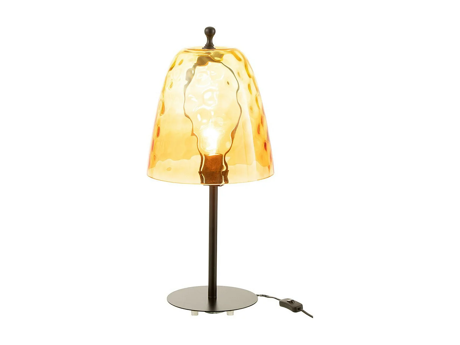 Lampe à Poser en Verre "Océane" 58cm Jaune