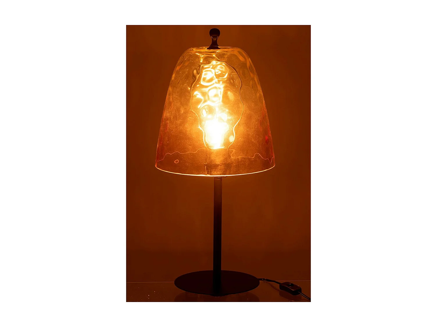 Lampe à Poser en Verre "Océane" 58cm Jaune
