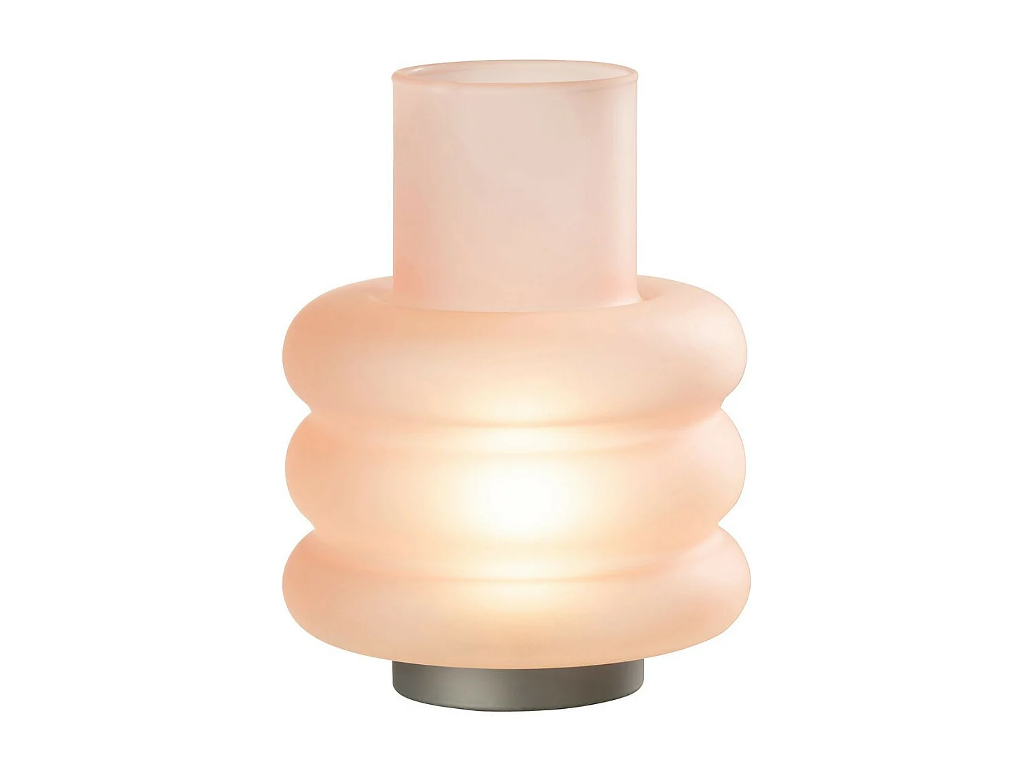 Lampe à Poser Led "Anneaux" 24cm Rose