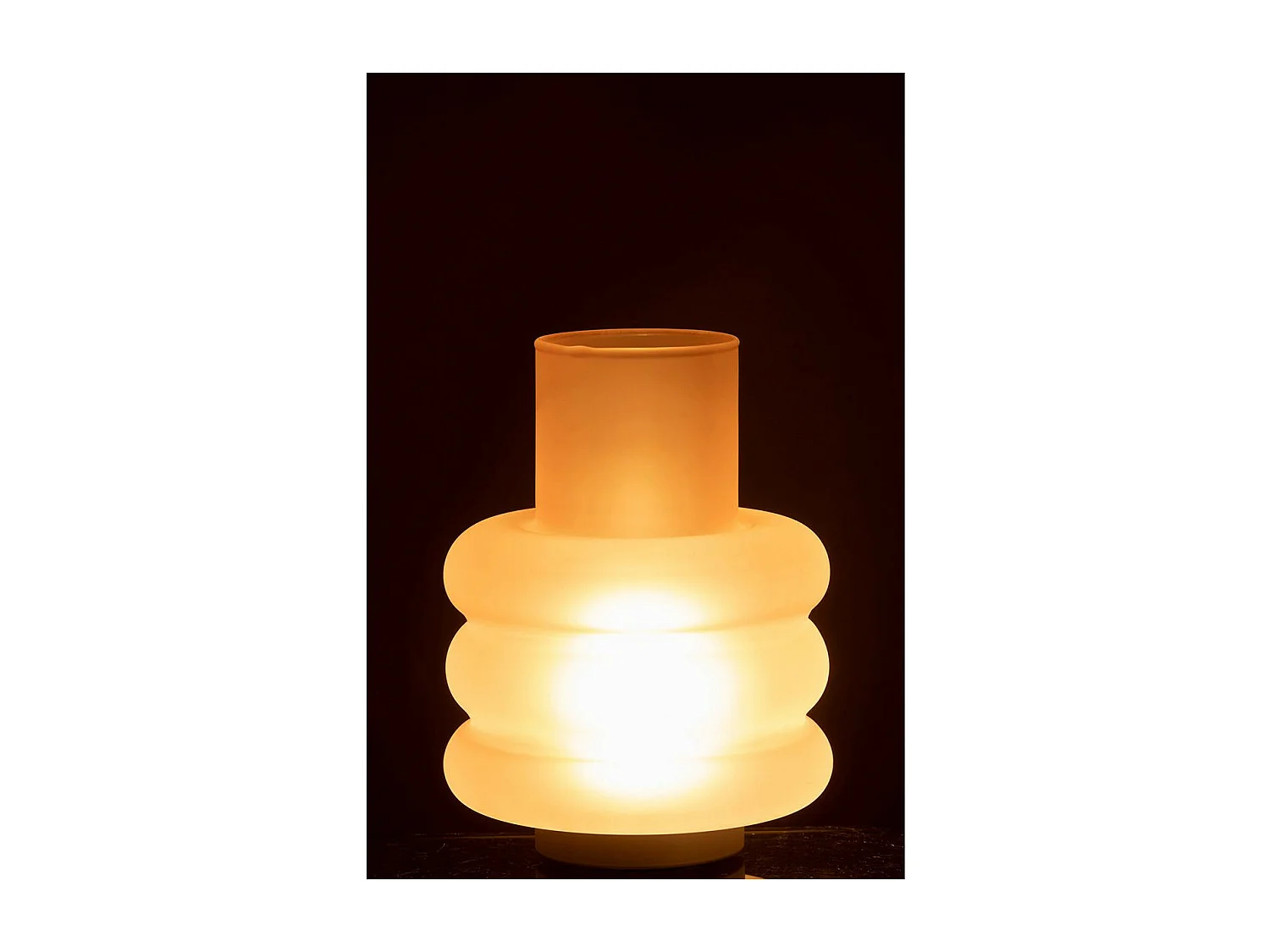 Lampe à Poser Led "Anneaux" 24cm Rose