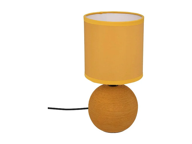 Lampe à Poser Céramique "Boule" 25cm Ocre
