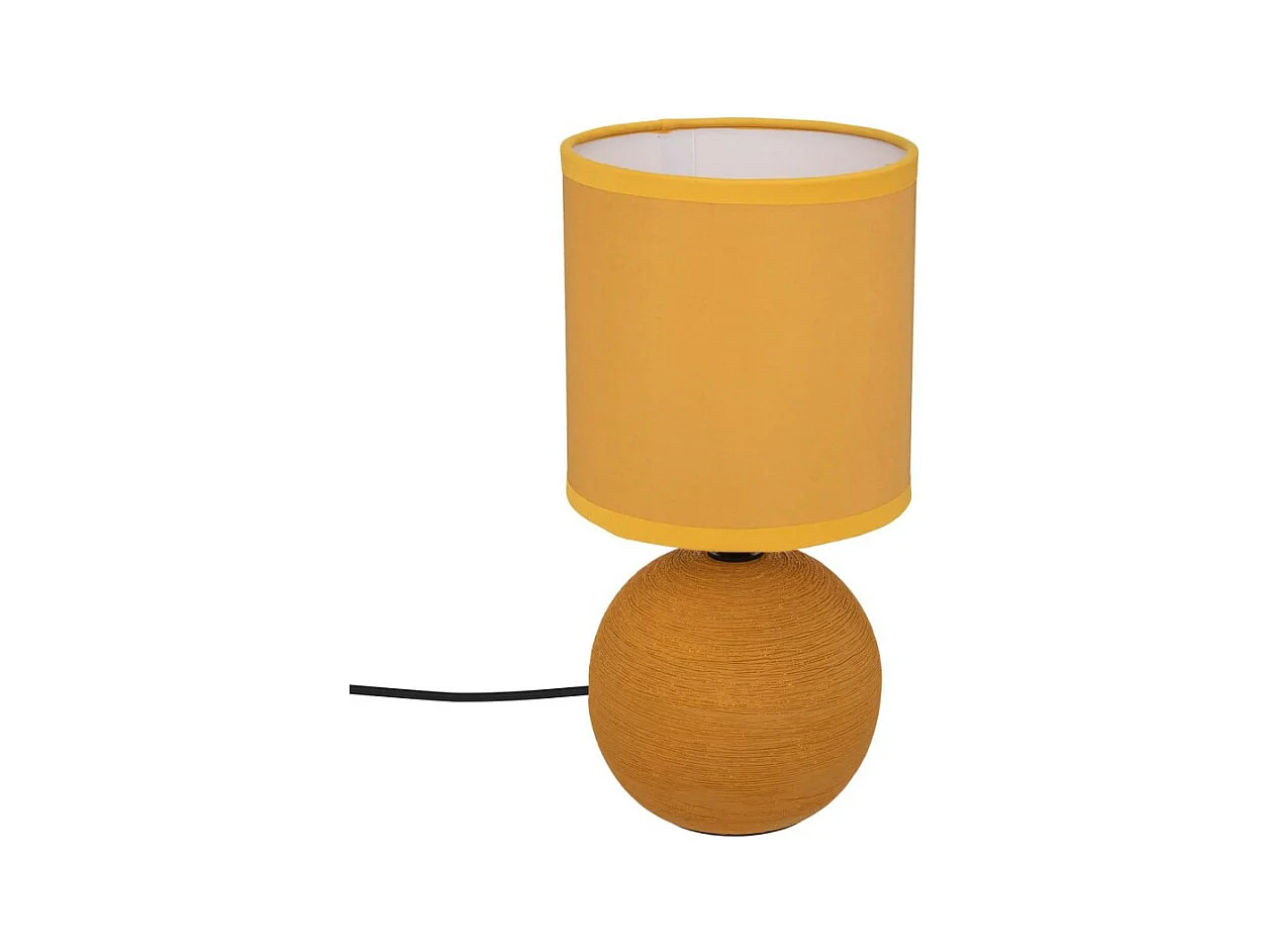 Lampe à Poser Céramique "Boule" 25cm Ocre