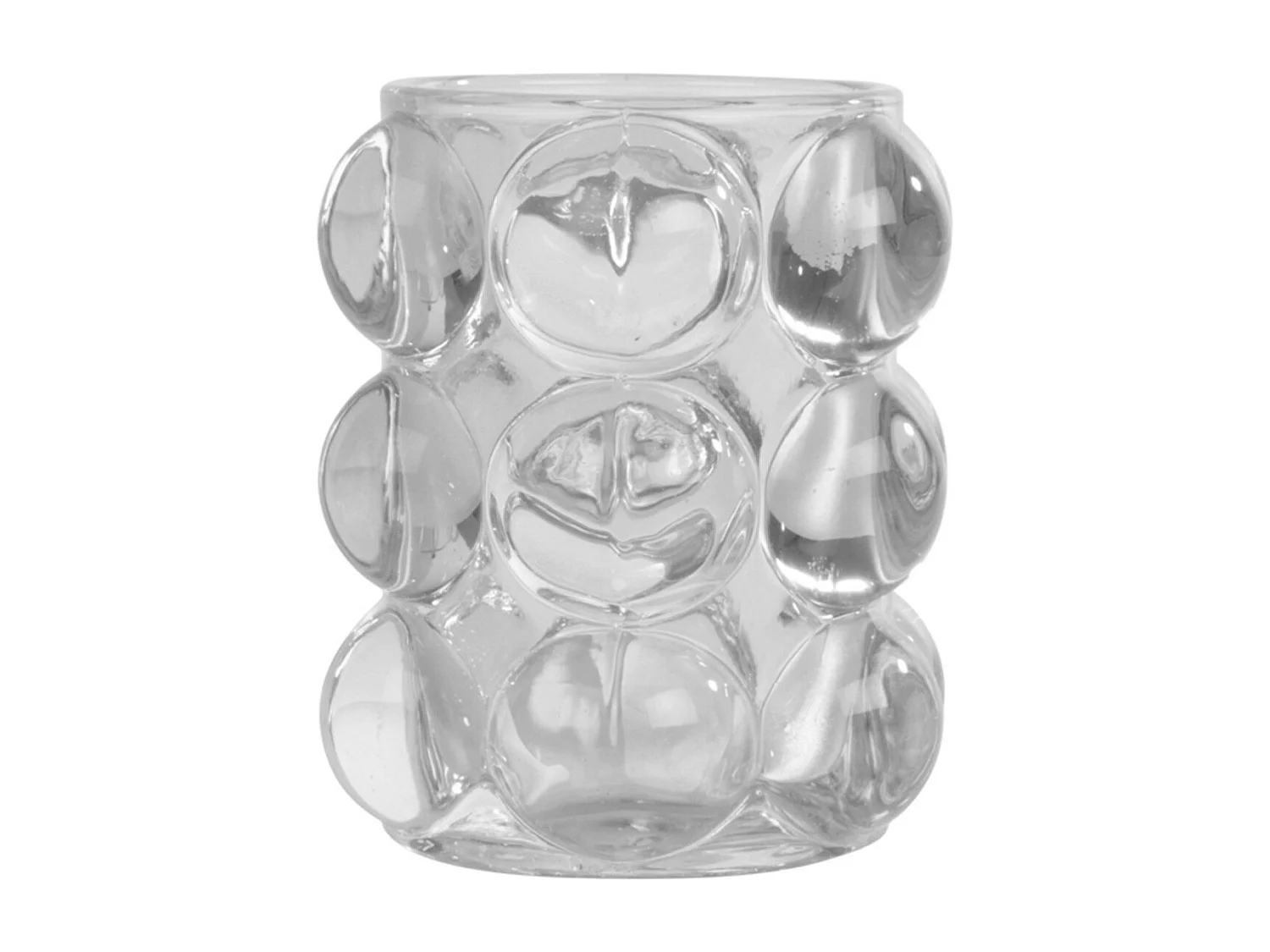 Photophore Bulles en Verre "Arty" 9cm Transparent