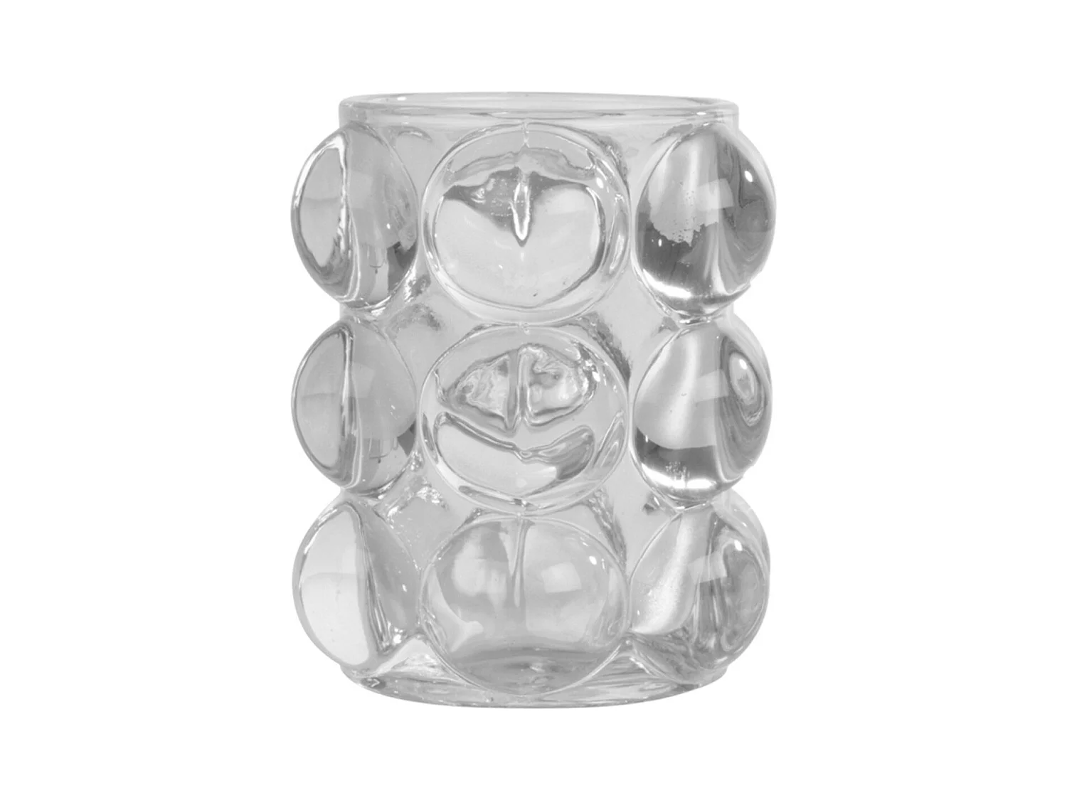 Photophore Bulles en Verre "Arty" 9cm Transparent