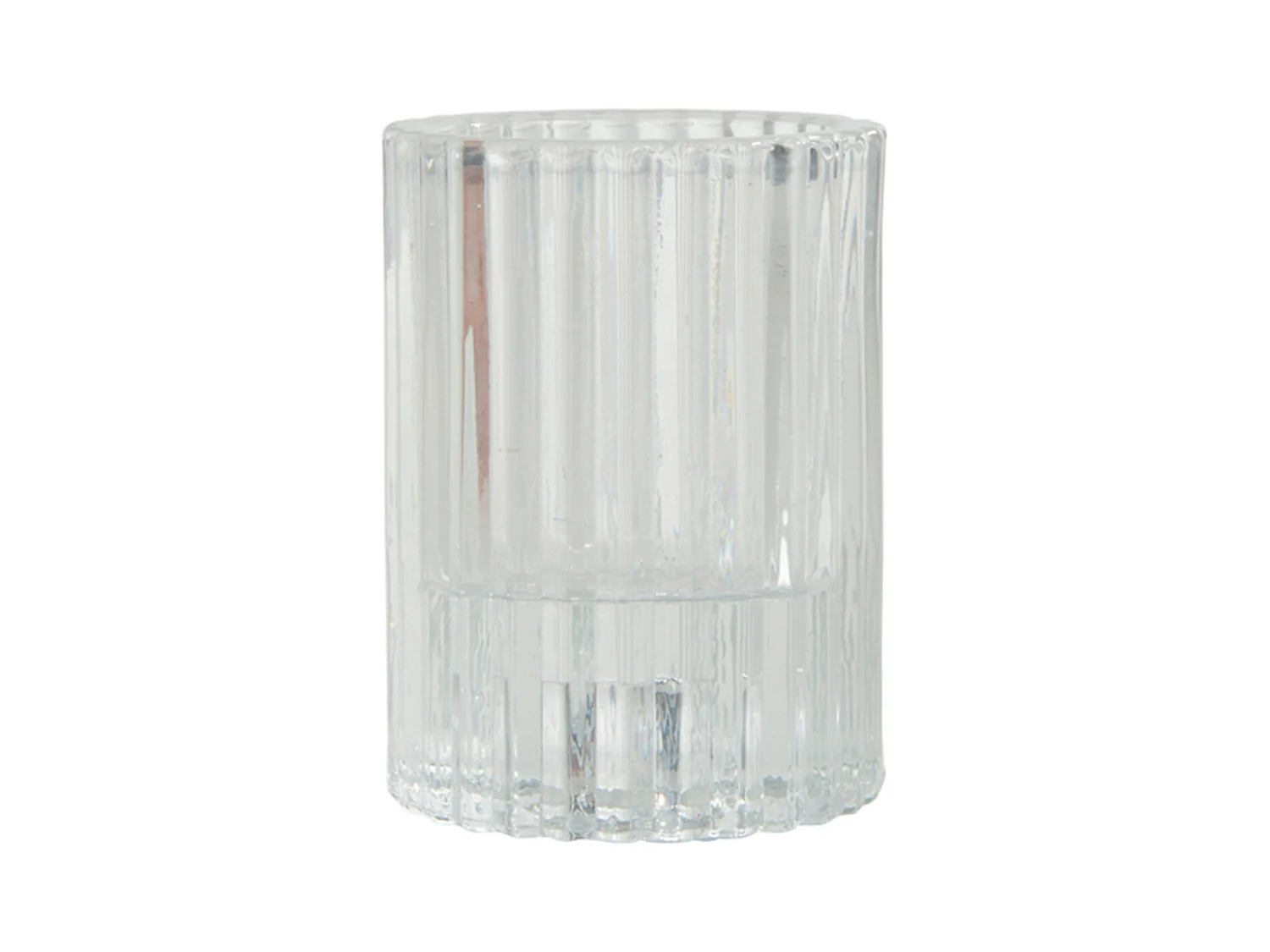 Photophore Réversible en Verre "Arty" 7cm Transparent