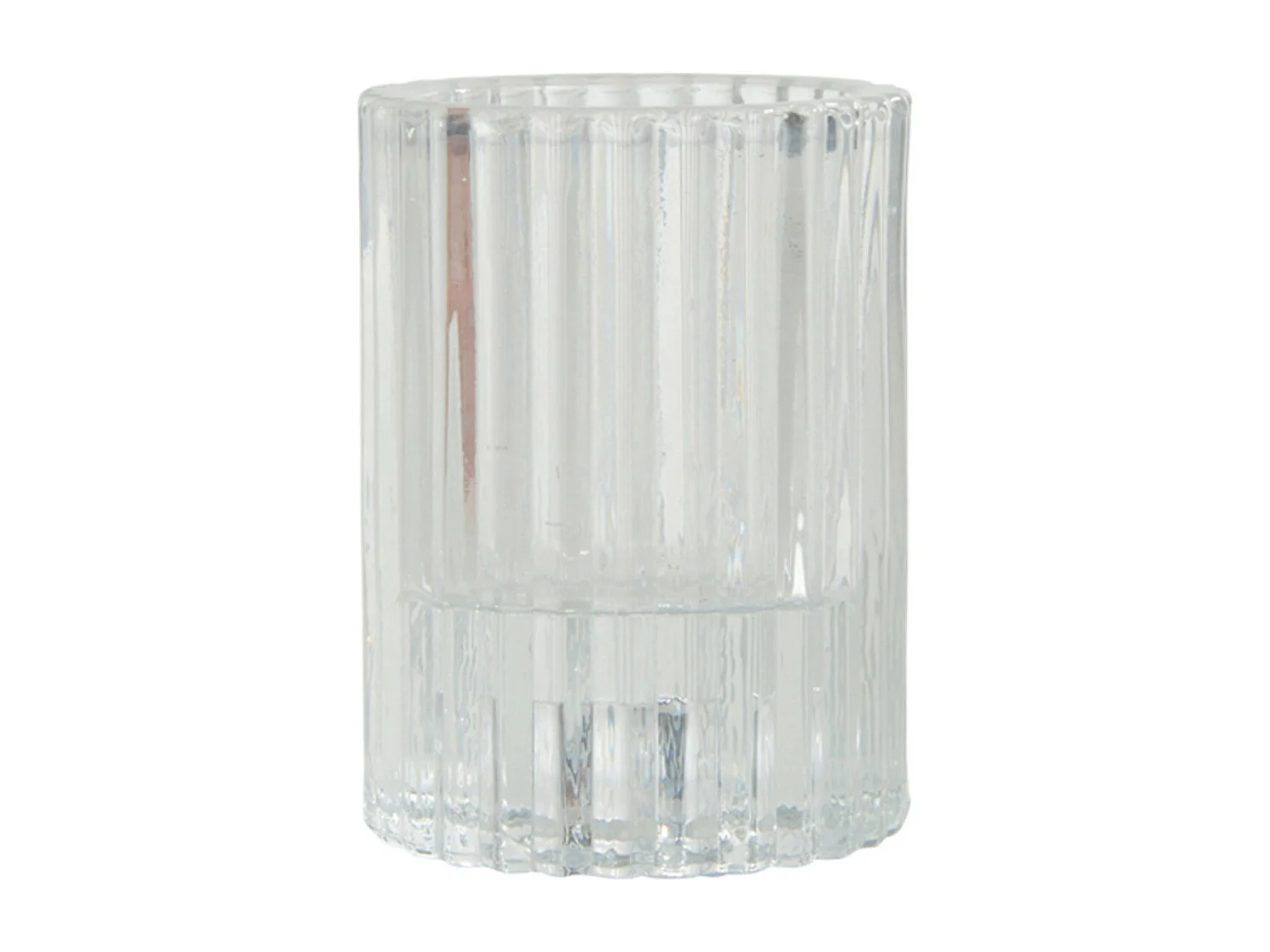 Photophore Réversible en Verre "Arty" 7cm Transparent