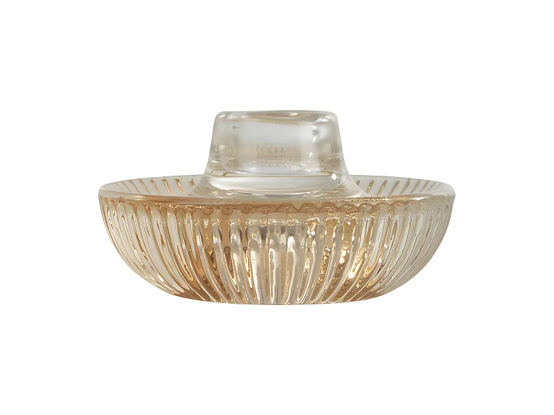 Photophore Cannelé Réversible "Arty" 5cm Semoule