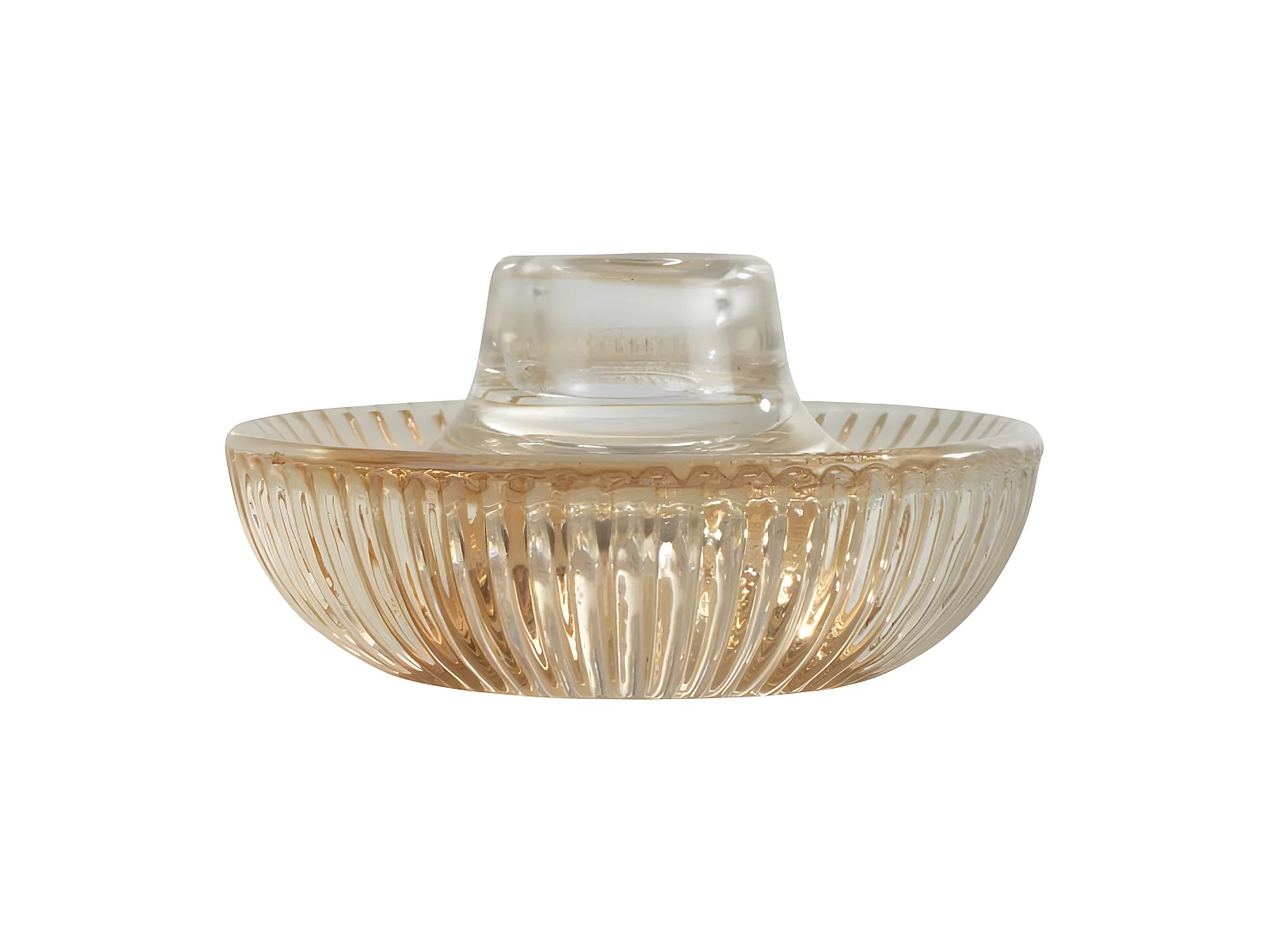 Photophore Cannelé Réversible "Arty" 5cm Semoule