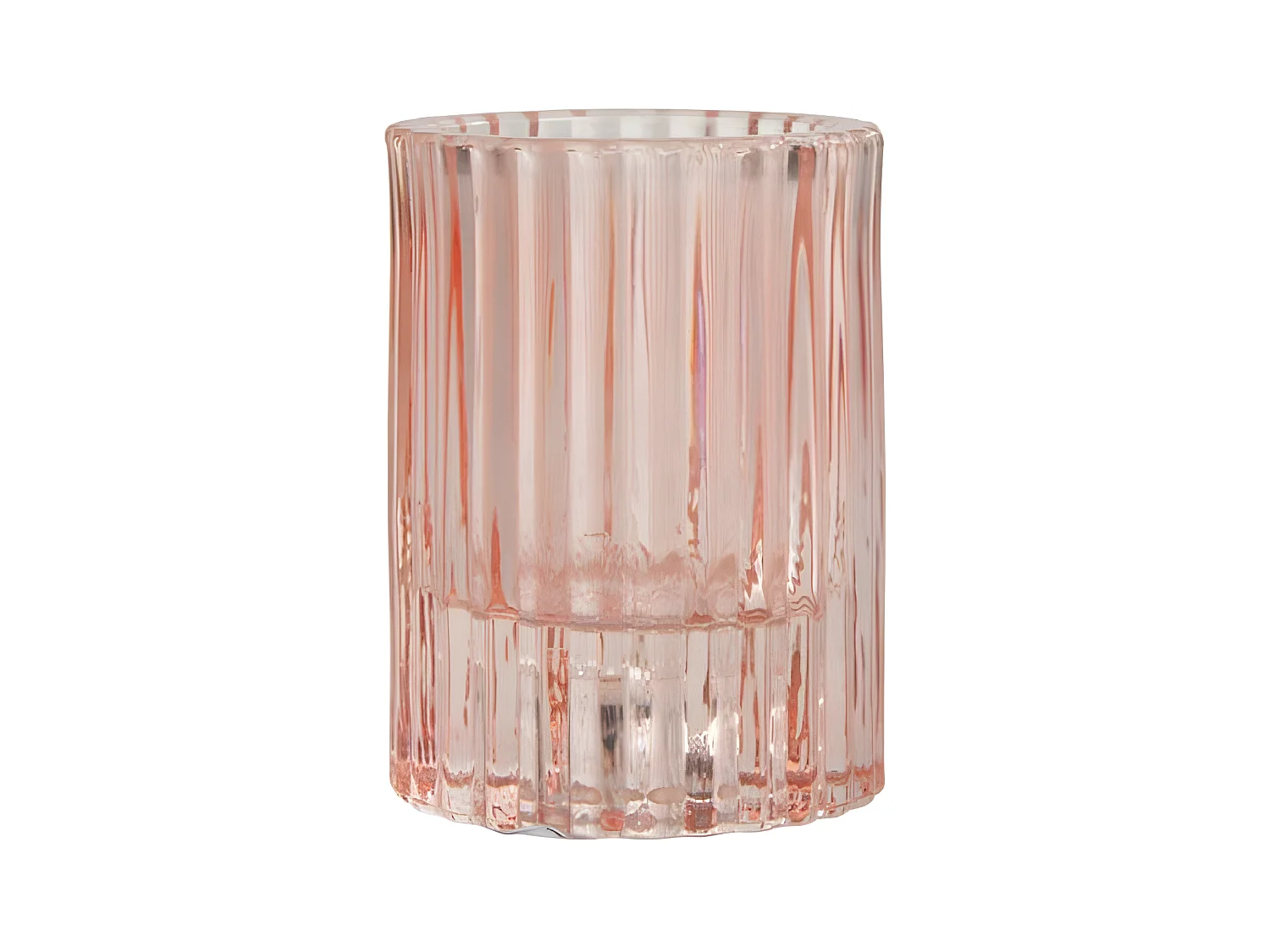 Photophore Réversible en Verre "Arty" 7cm Blush