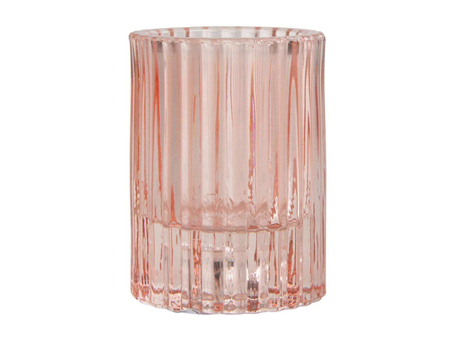 Photophore Réversible en Verre "Arty" 7cm Blush