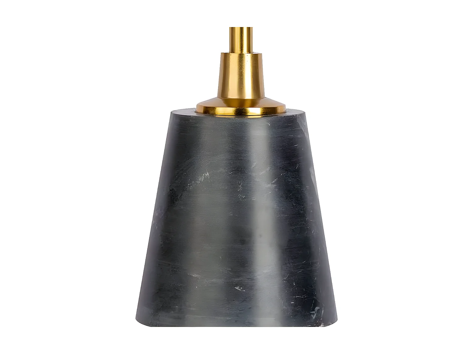 Bougeoir Design en Marbre "Fayya" 22cm Noir & Or