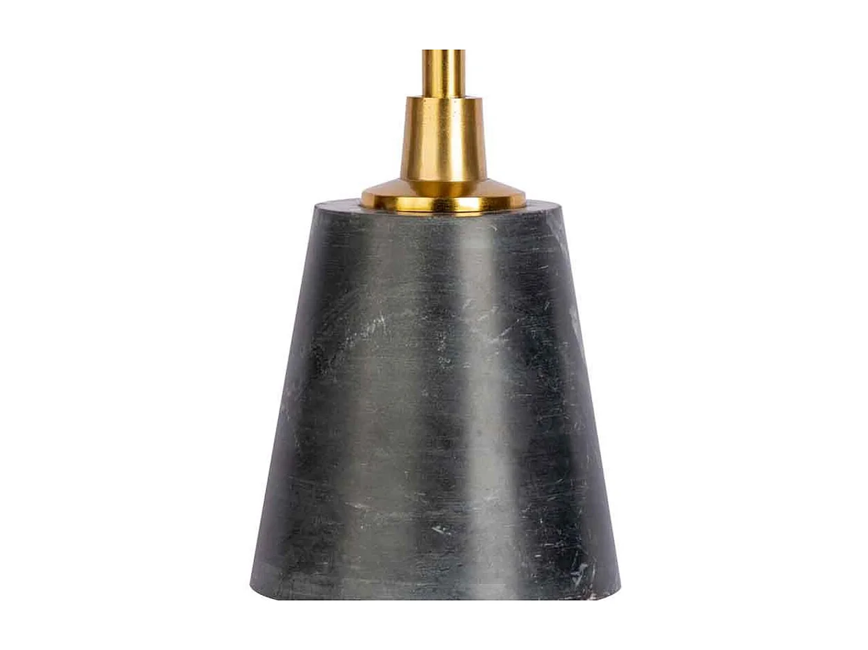 Bougeoir Design en Marbre "Fayya" 22cm Noir & Or