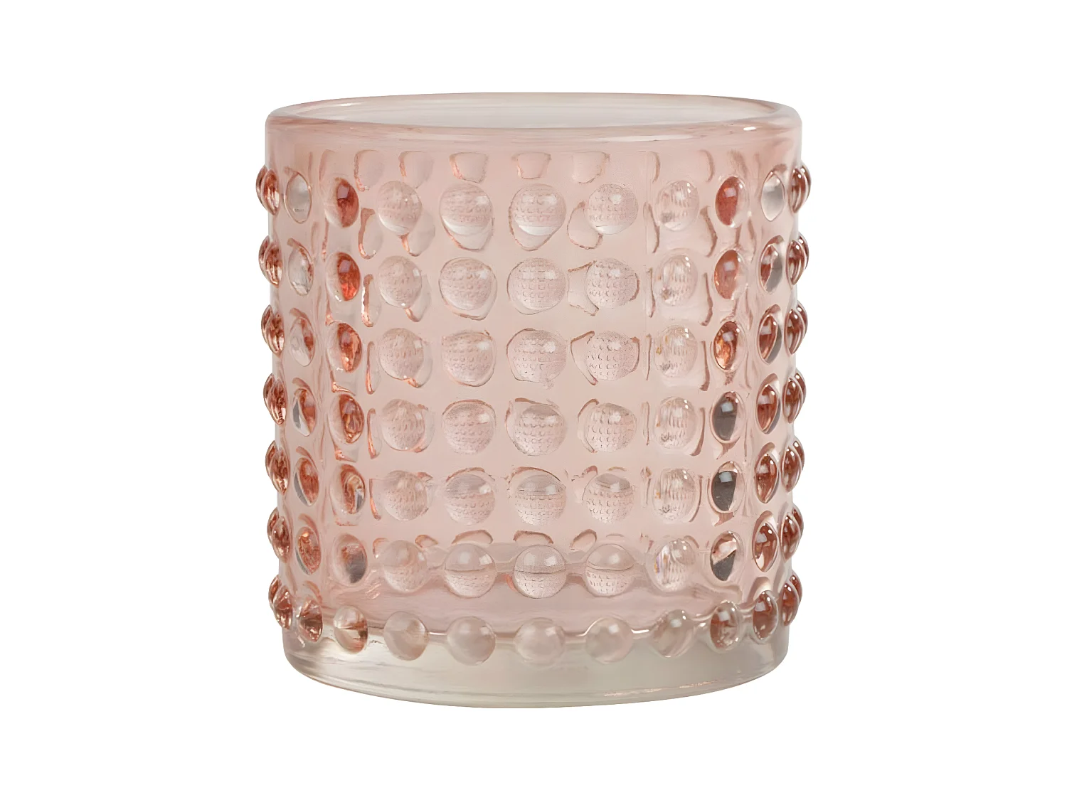 Photophore Bulles en Verre "Arty" 7cm Blush