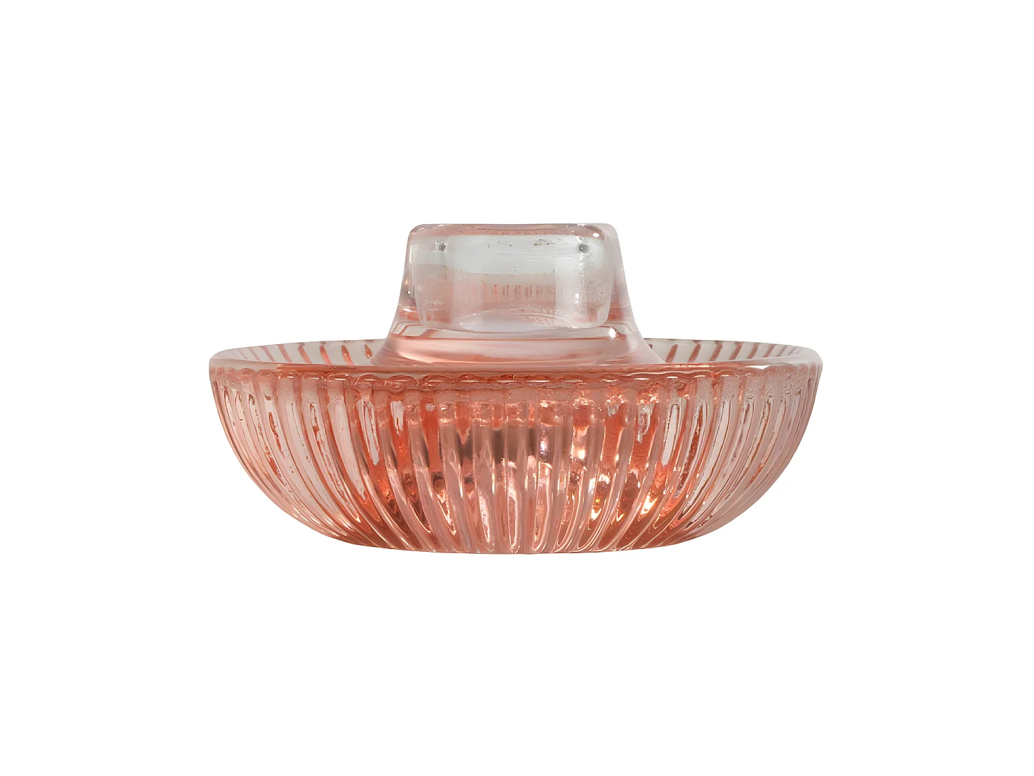 Photophore Cannelé Réversible "Arty" 5cm Blush