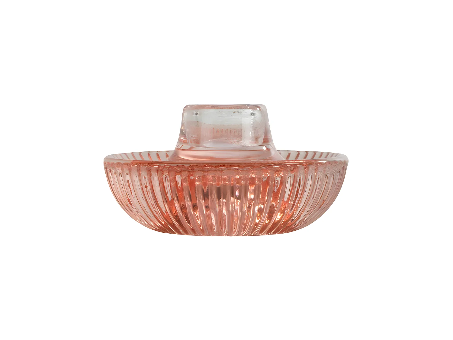 Photophore Cannelé Réversible "Arty" 5cm Blush