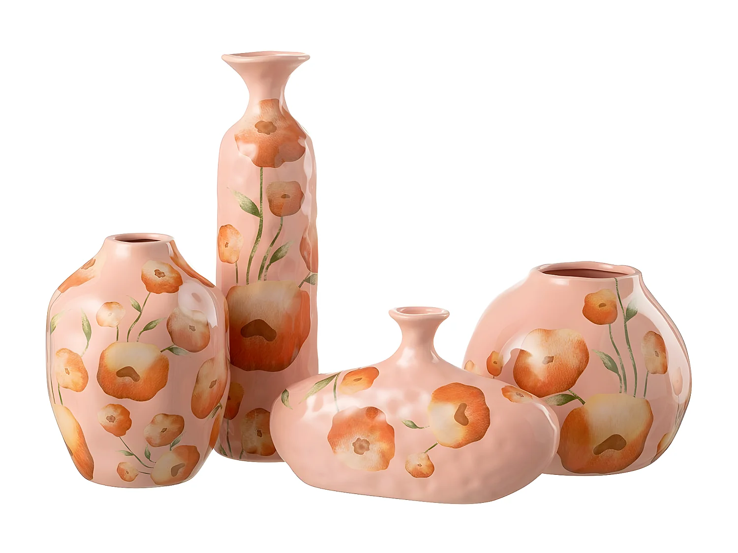 Vase Déco Poterie "Bloem" 17cm Saumon