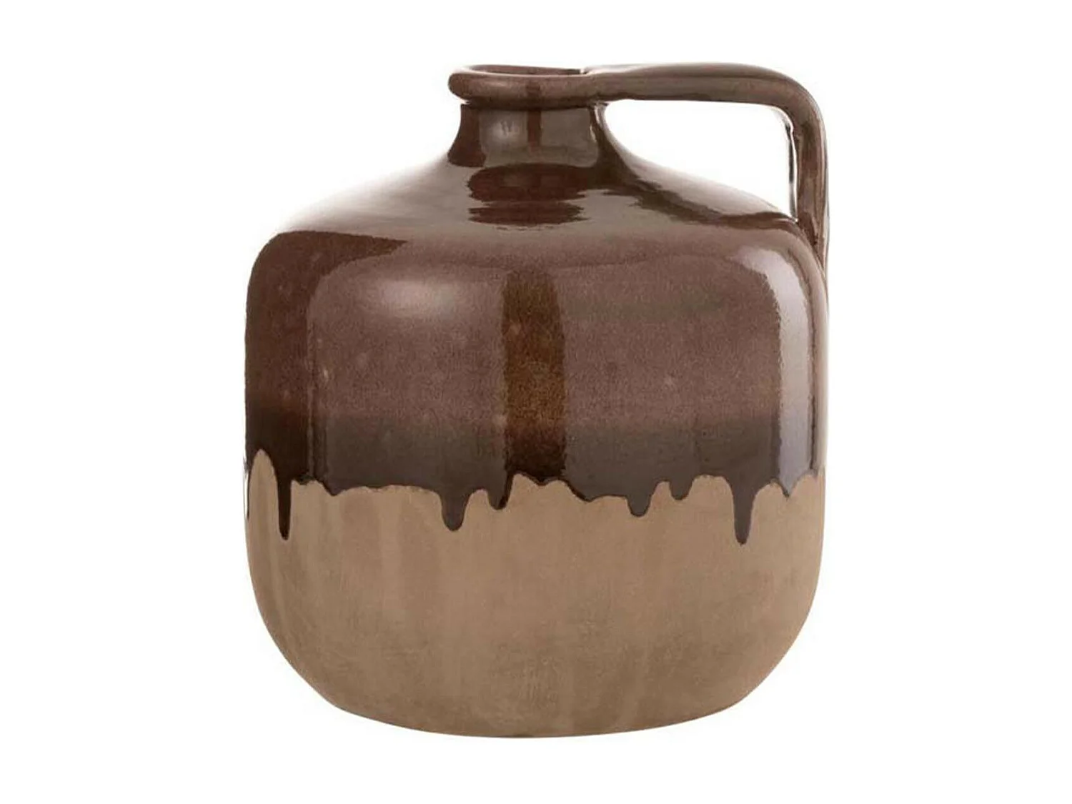 Vase Design en Céramique "Droplet" 18cm Marron