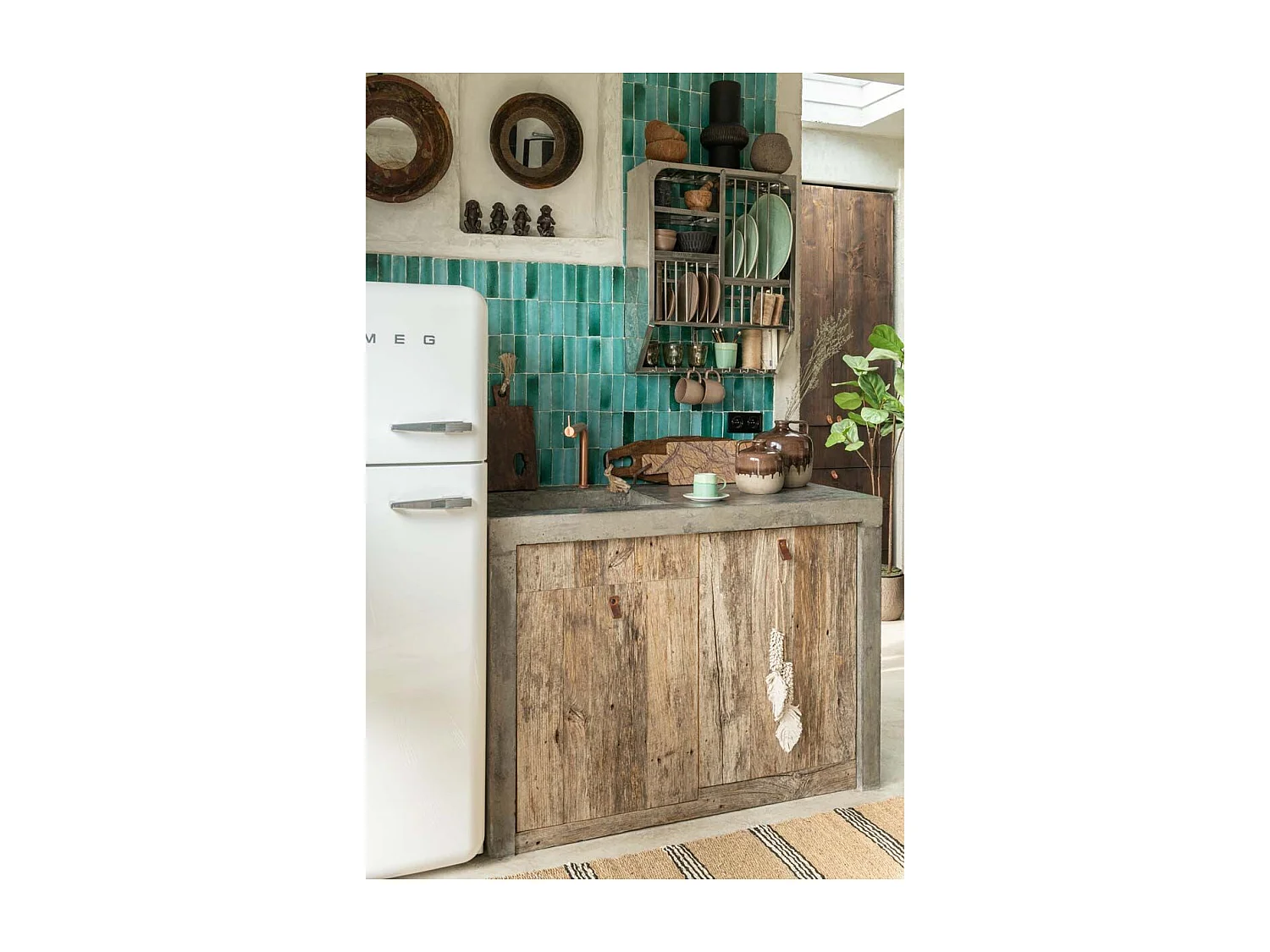 Vase Design en Céramique "Droplet" 18cm Marron