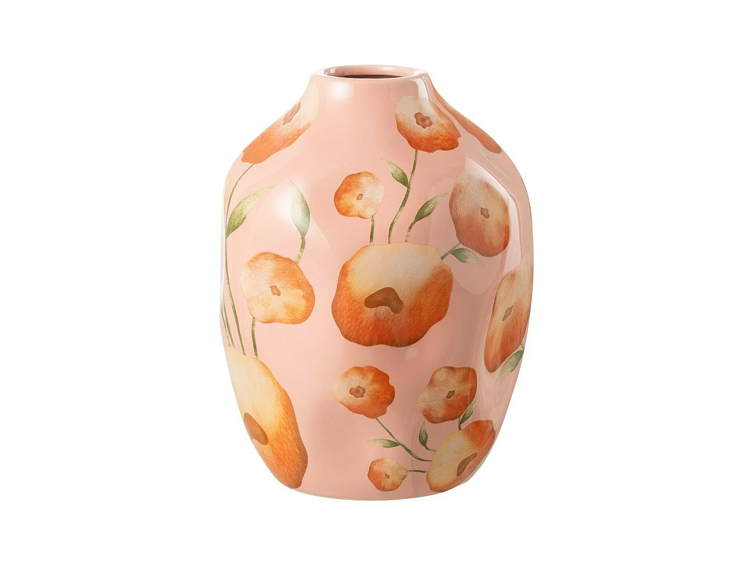 Vase Déco Poterie "Bloem" 21cm Saumon