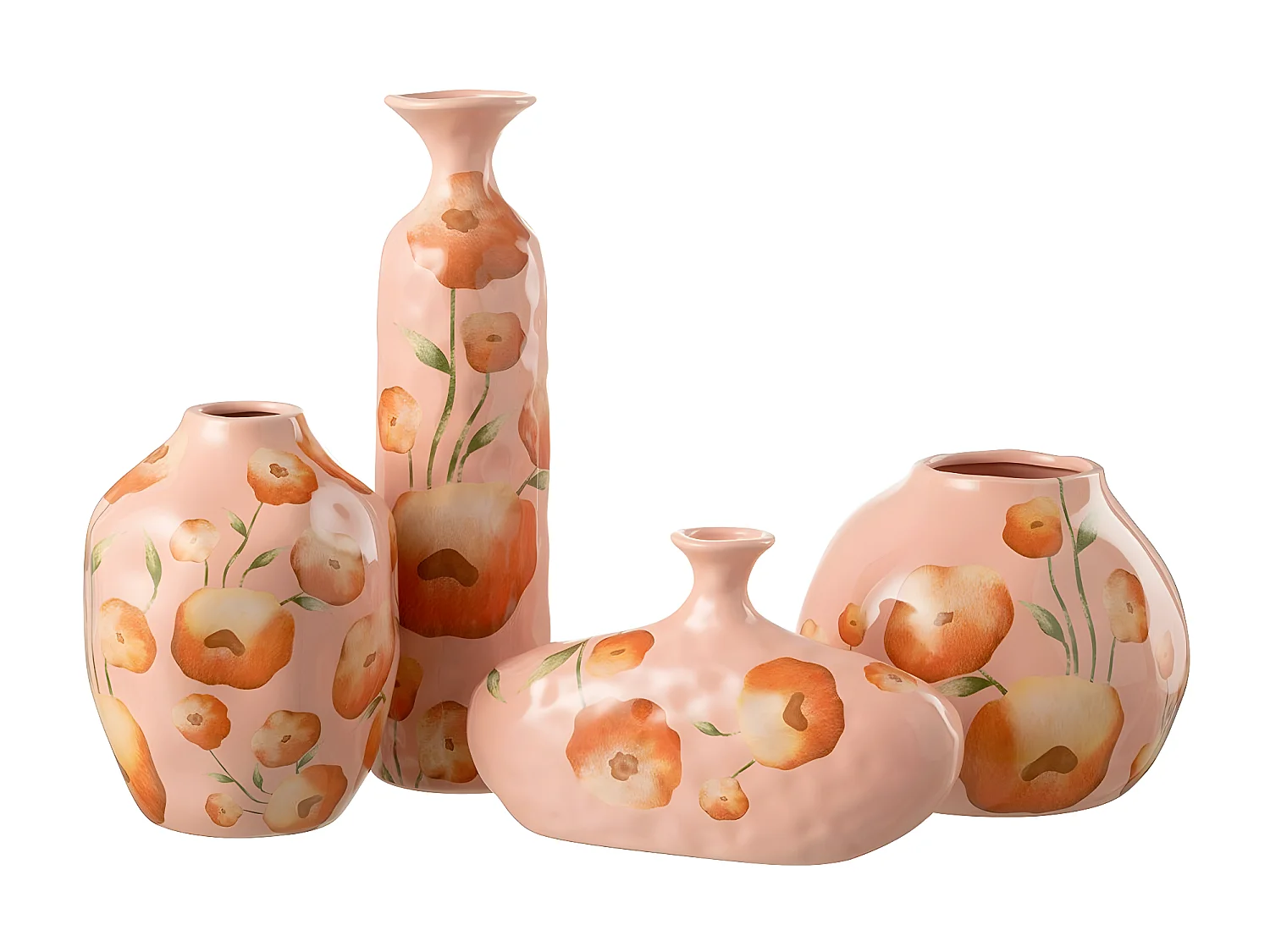 Vase Déco Poterie "Bloem" 21cm Saumon