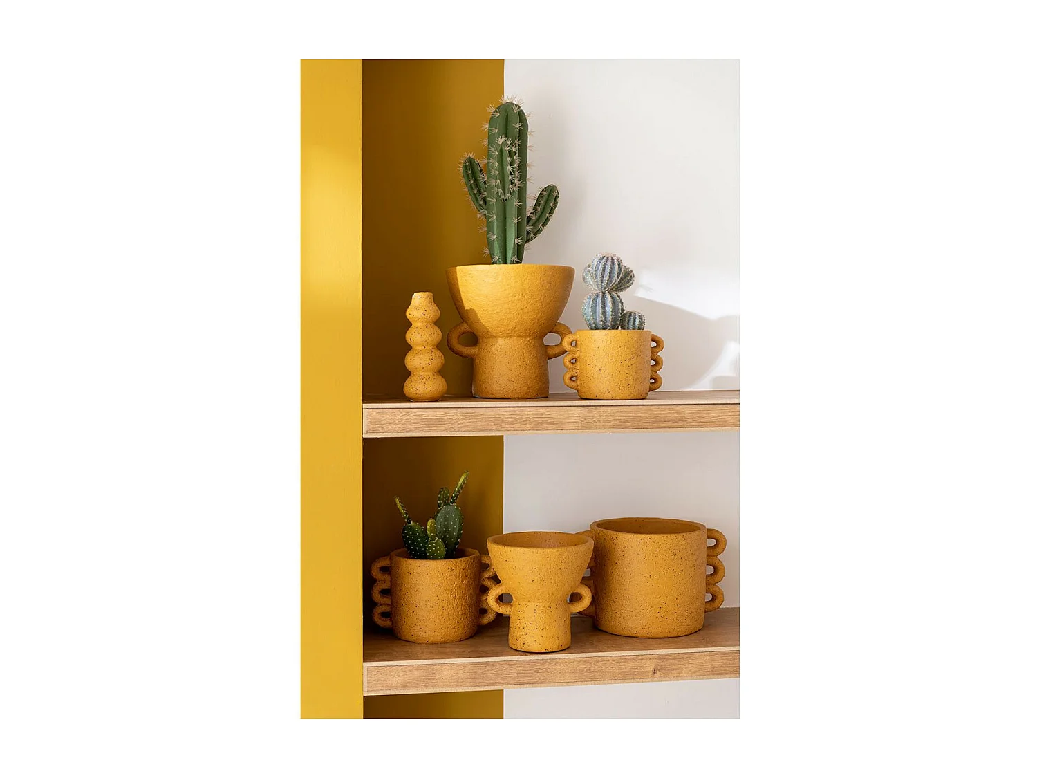 Vase Rond Design "Zenia" 25cm Ocre