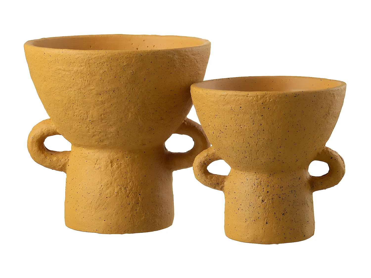 Vase Rond Design "Zenia" 25cm Ocre