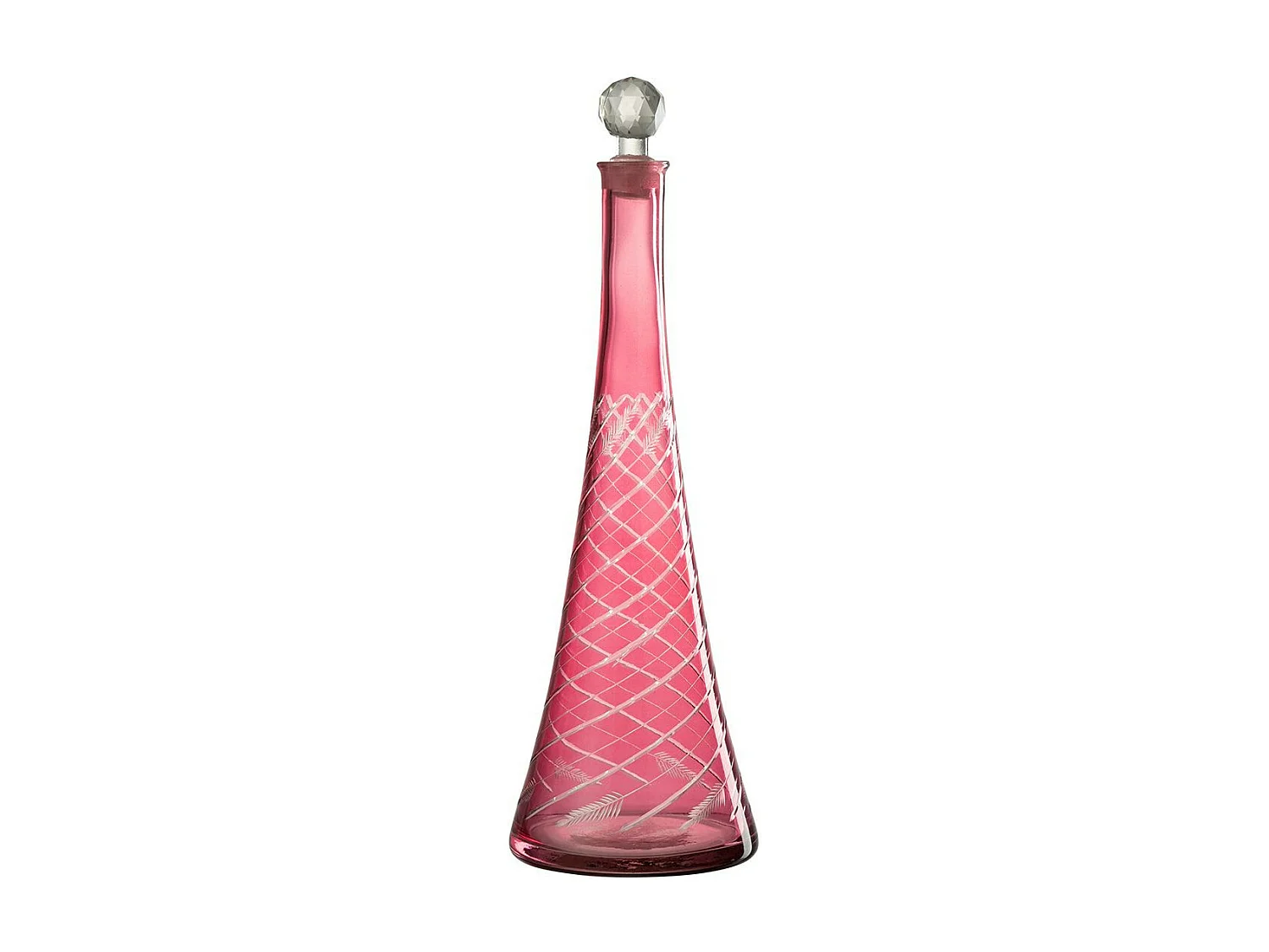 Carafe en Verre Tiges "Anastasia" 42cm Rouge