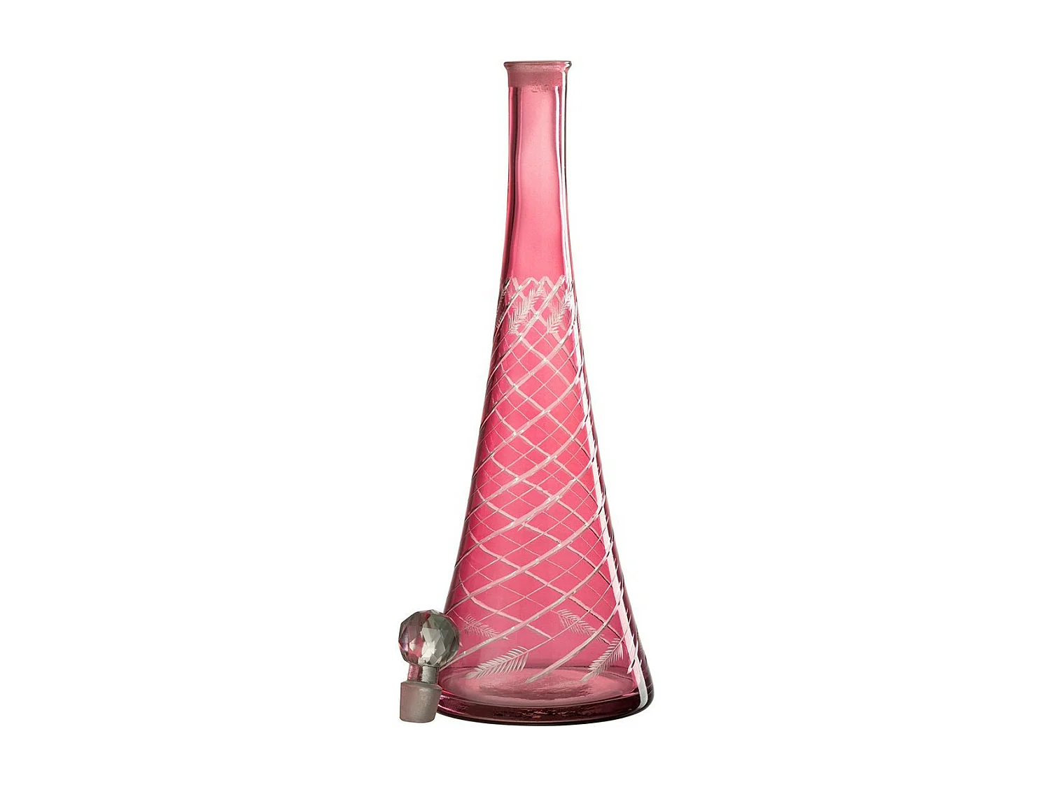 Carafe en Verre Tiges "Anastasia" 42cm Rouge