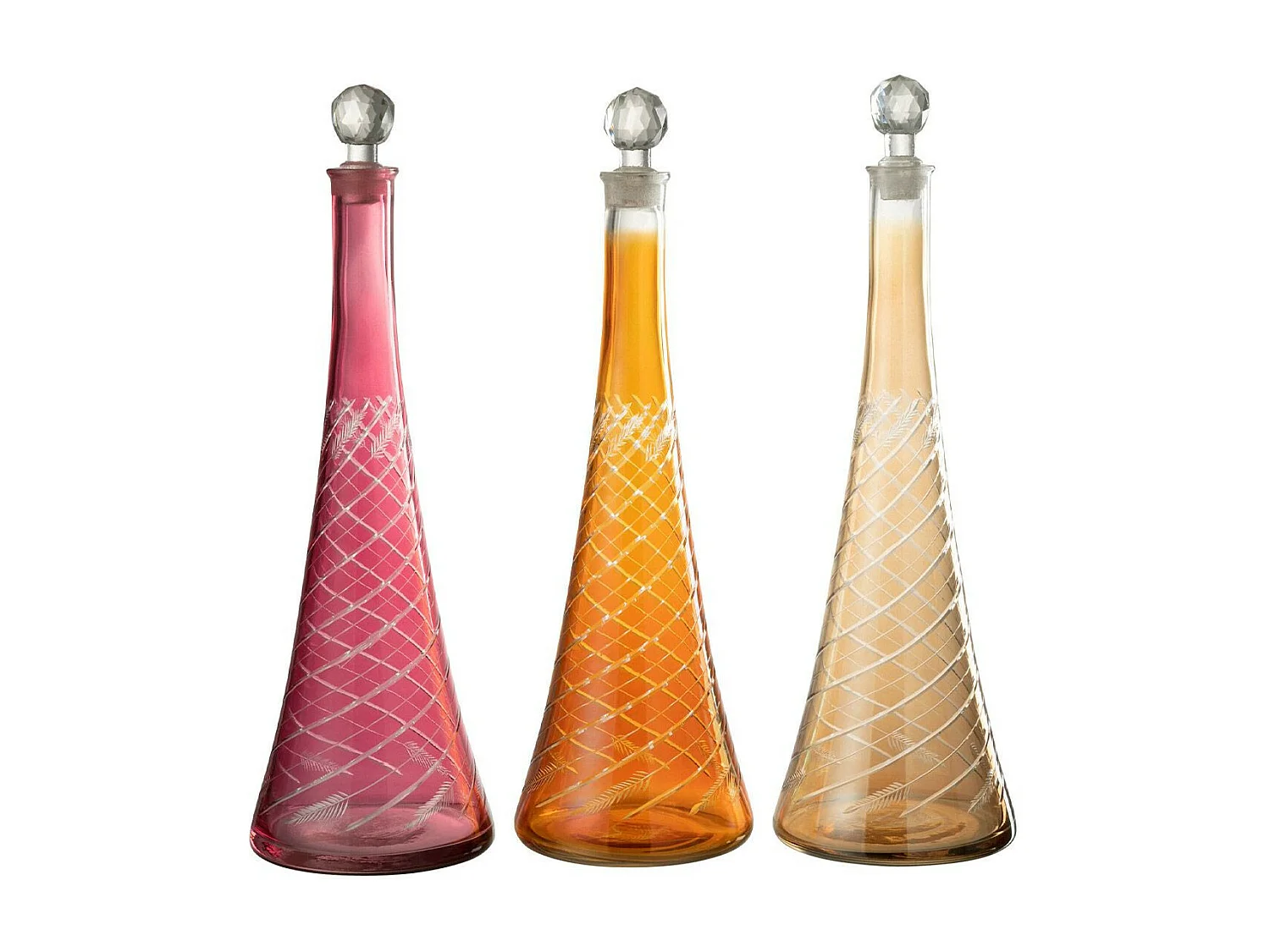 Carafe en Verre Tiges "Anastasia" 42cm Rouge