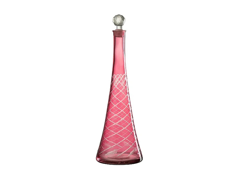 Carafe en Verre Tiges "Anastasia" 42cm Rouge