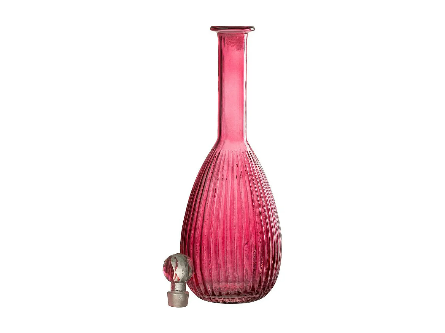 Carafe en Verre Lignes "Anastasia" 39cm Rouge