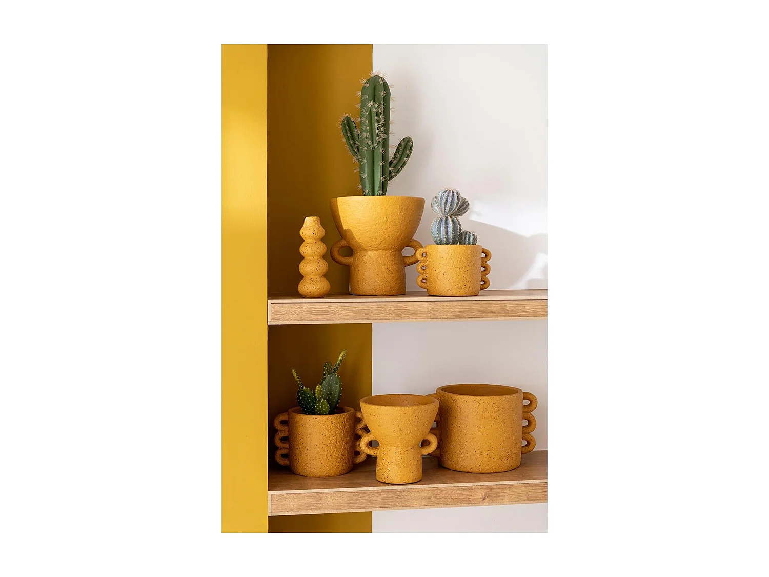 Cache-Pot Design "Zenia" 33cm Ocre