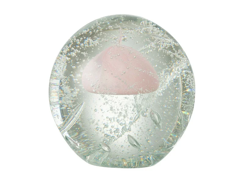 Presse-Papier en Verre "Bulle" 12cm Rose