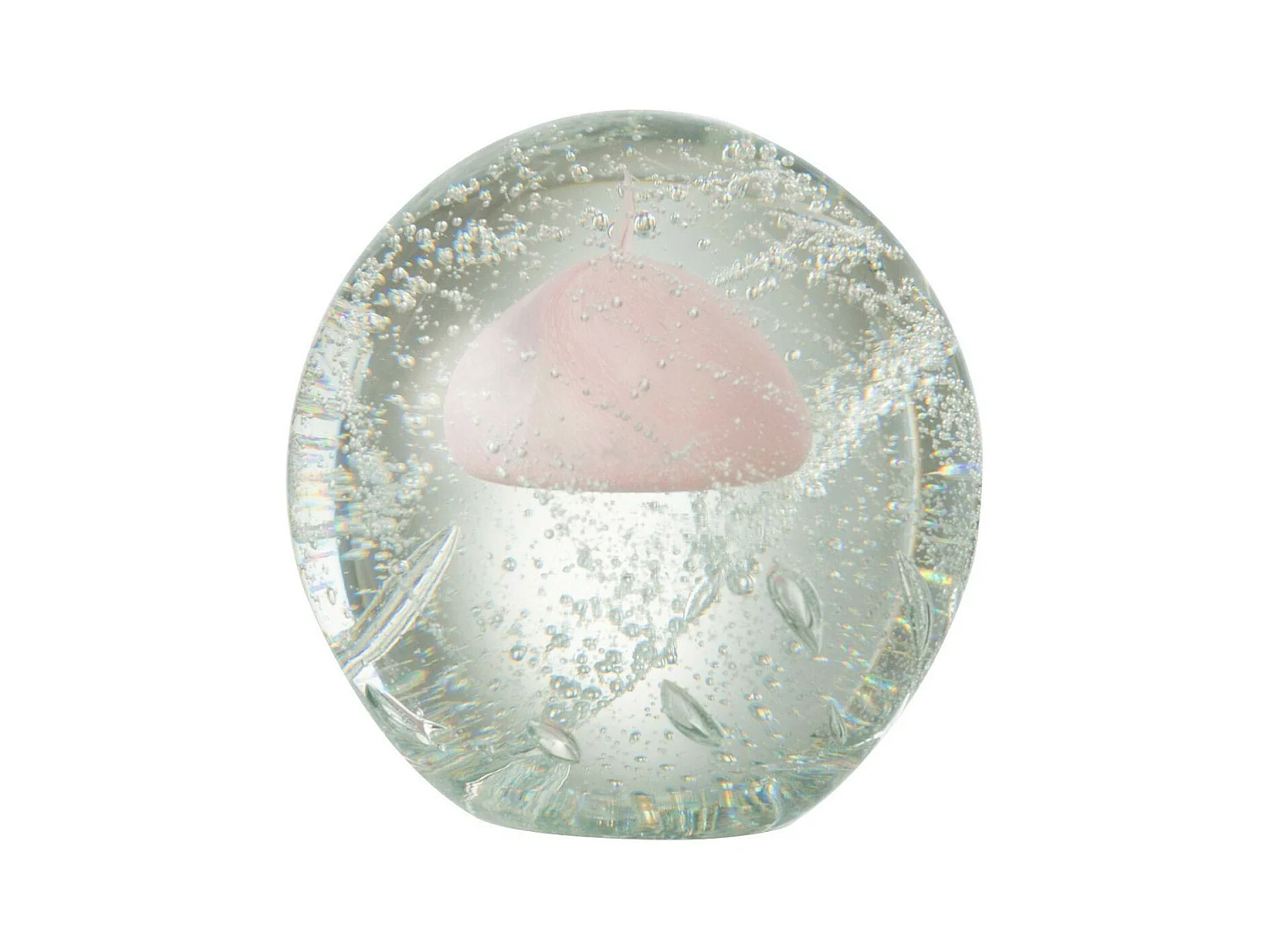 Presse-Papier en Verre "Bulle" 12cm Rose