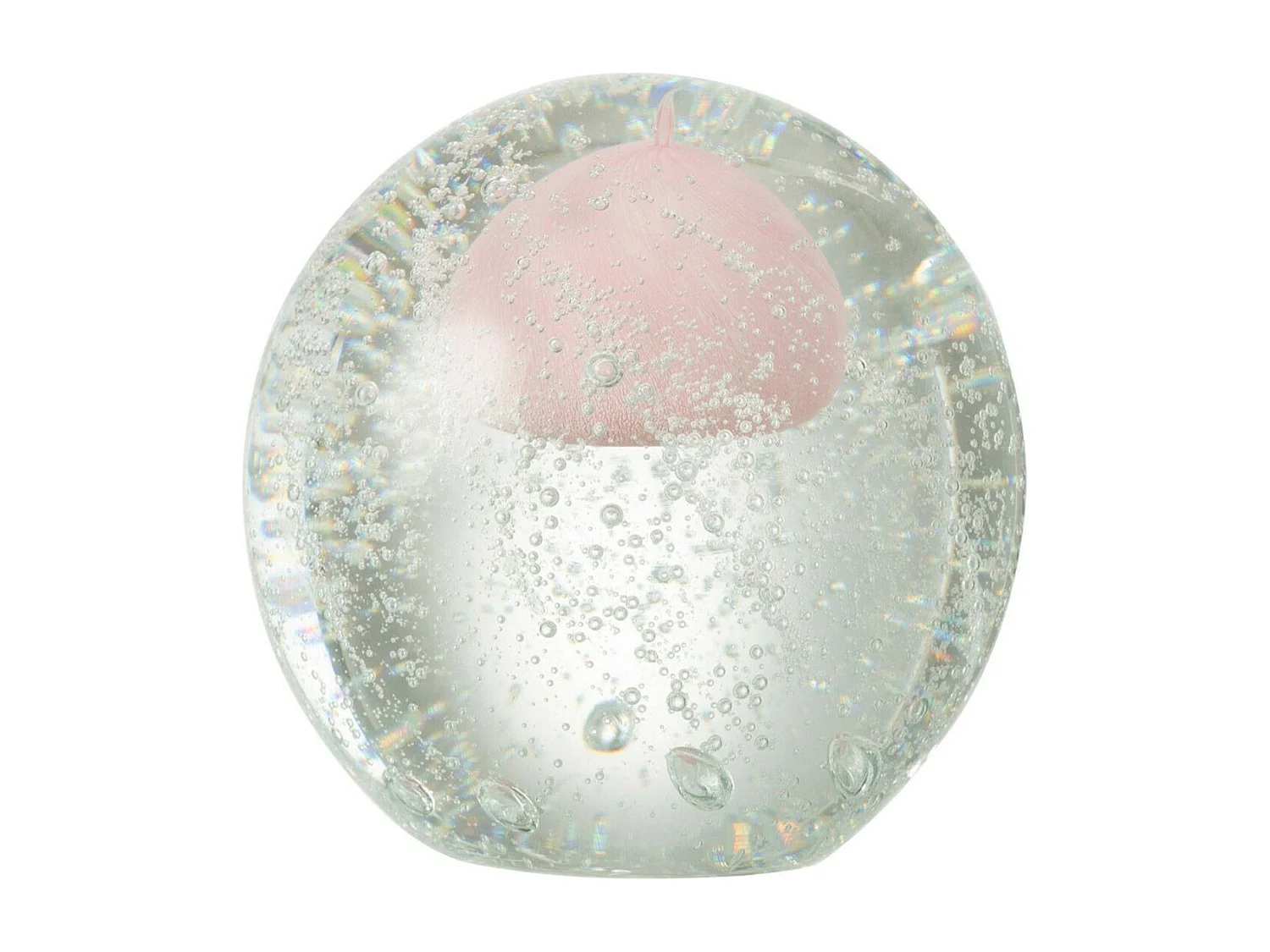 Presse-Papier en Verre "Bulle" 11cm Rose