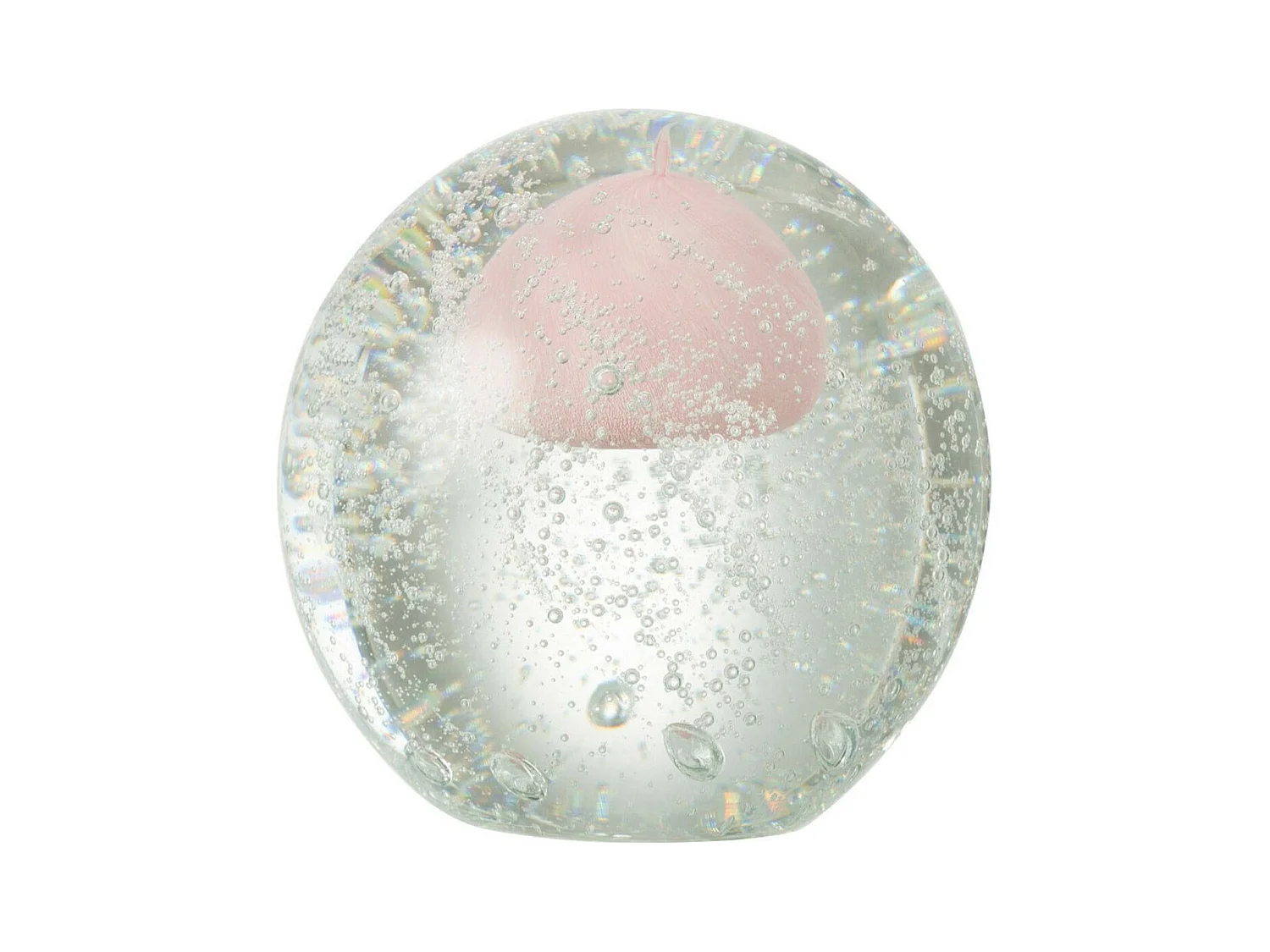 Presse-Papier en Verre "Bulle" 11cm Rose