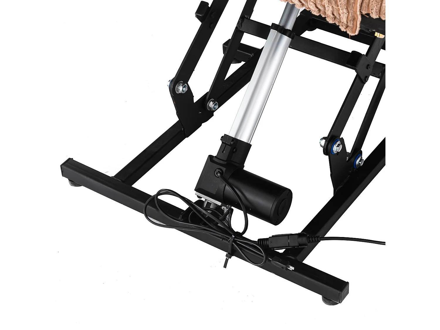 Fauteuil relax électrique avec fonctions de chauffage et de vibration - 2 porte-gobelets et poches latéralles - Marron