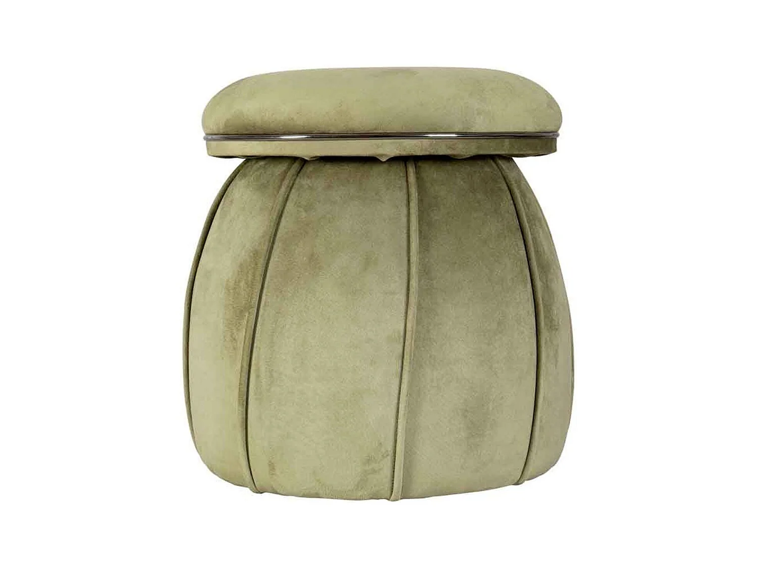 Tabouret Rond Design "Corin" 55cm Vert & Gris