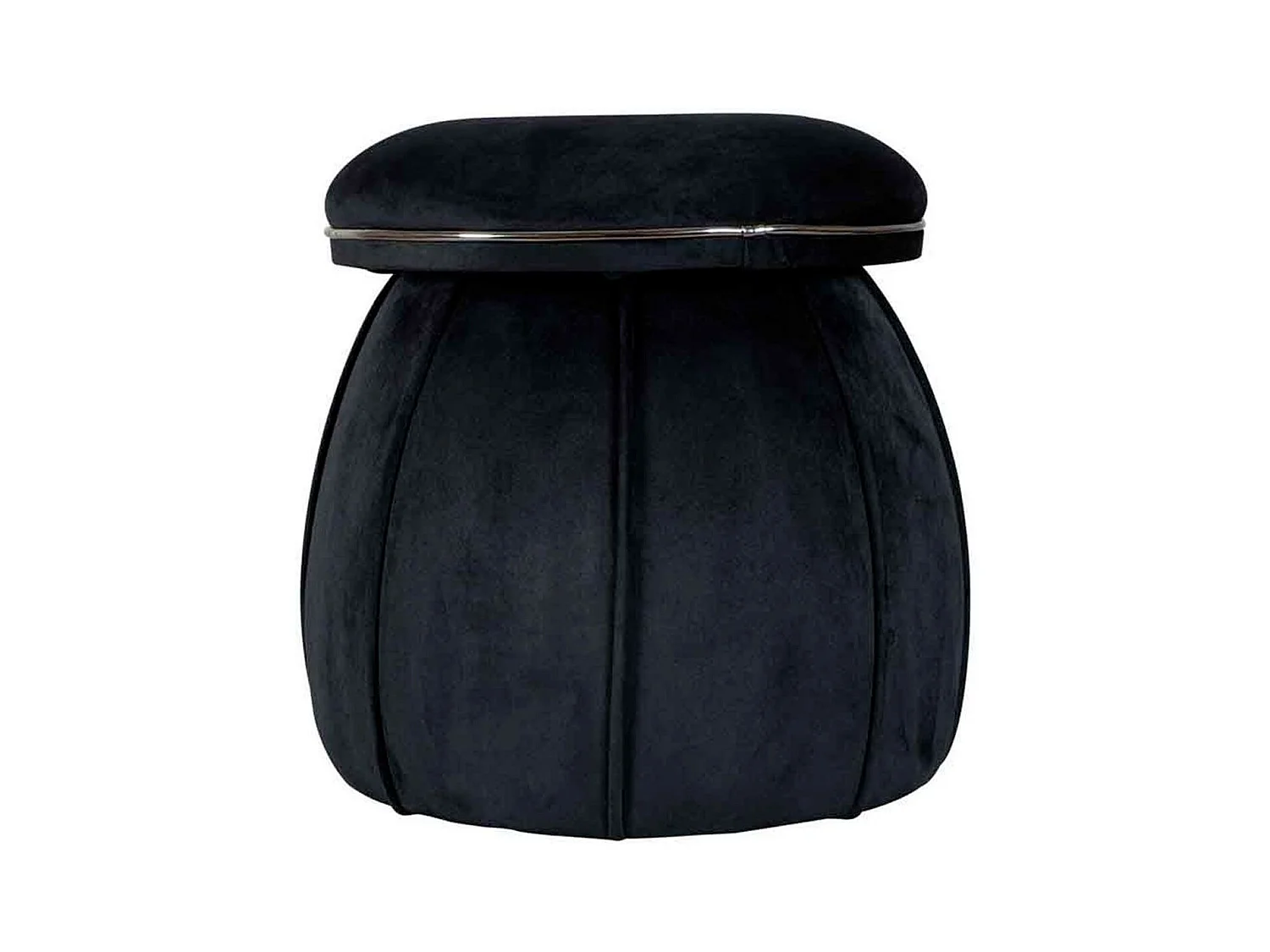 Tabouret Rond Design "Corin" 55cm Noir & Gris