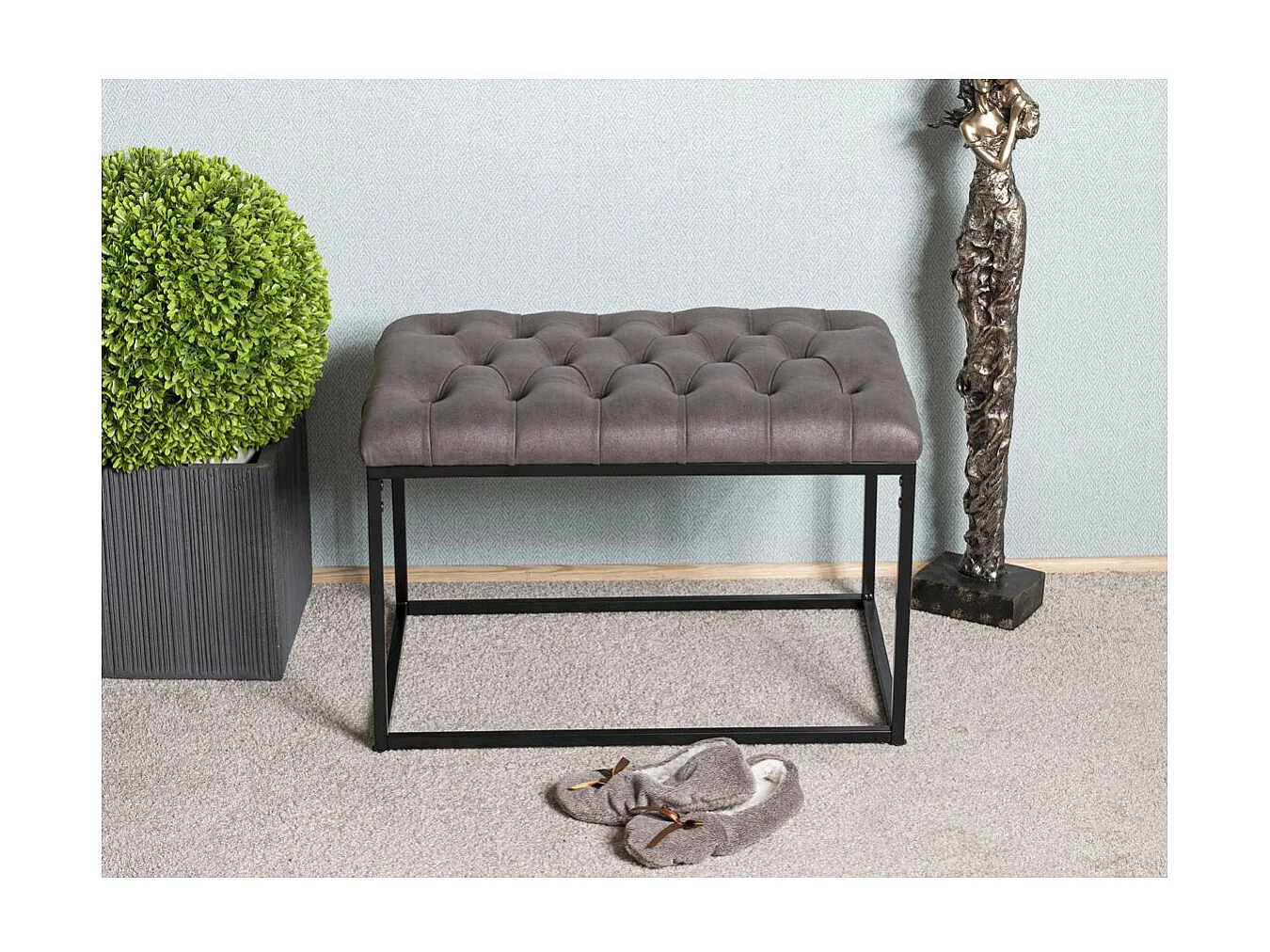 Tabouret Design "Olmida" 60cm Rose & Noir