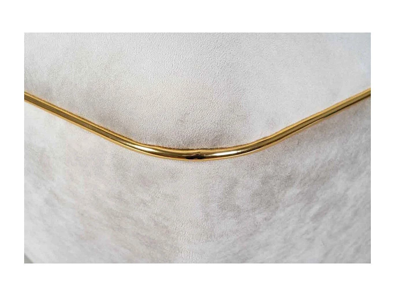 Tabouret Design "Contessa" 60cm Taupe & Or