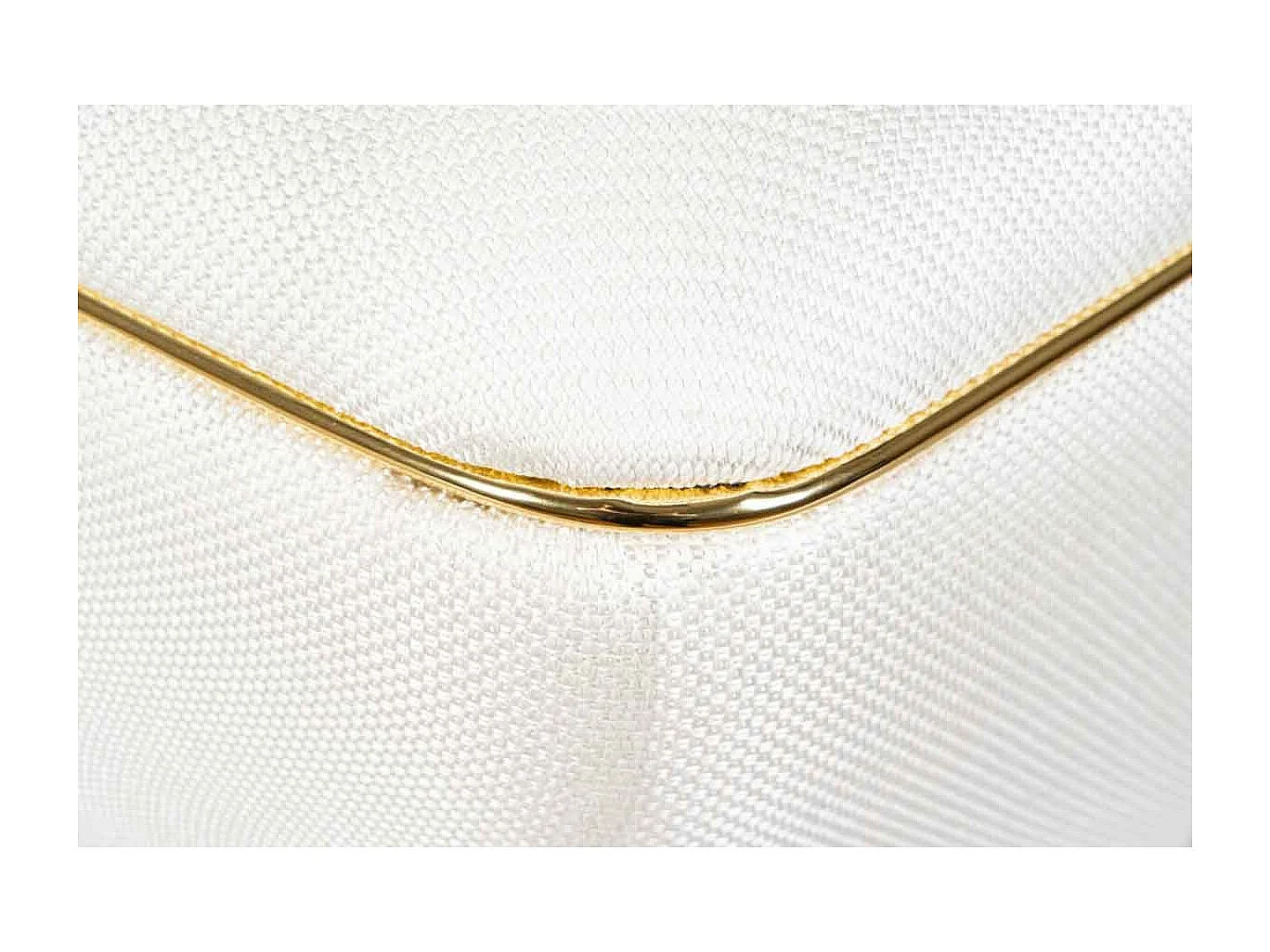 Tabouret Carré "Contessa" 60cm Ivoire & Or