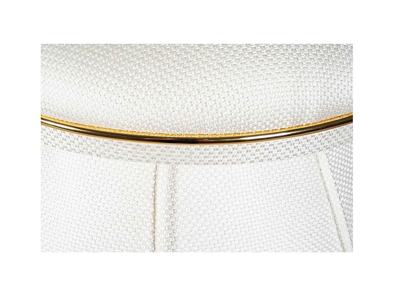 Tabouret Design "Corin" 55cm Ivoire & Or