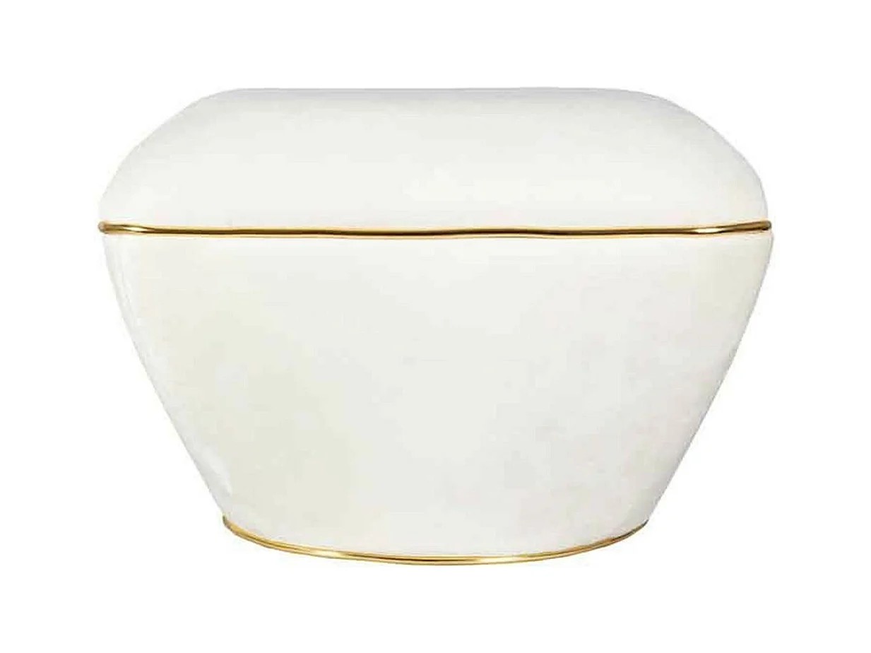 Tabouret Design "Contessa" 60cm Ivoire & Or