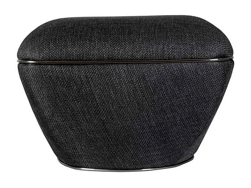 Tabouret Carré "Contessa" 60cm Anthracite & Argent