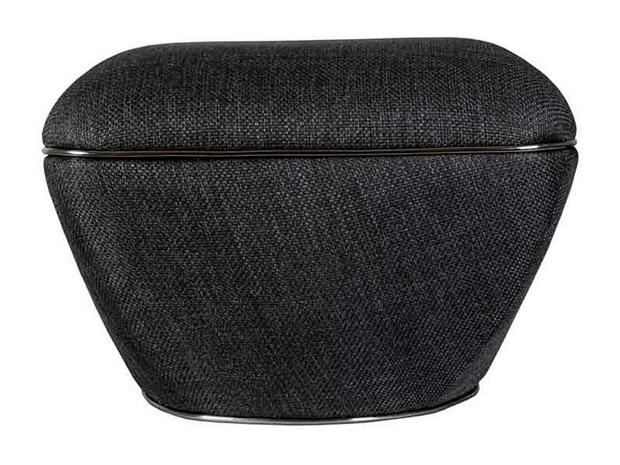 Tabouret Carré "Contessa" 60cm Anthracite & Argent