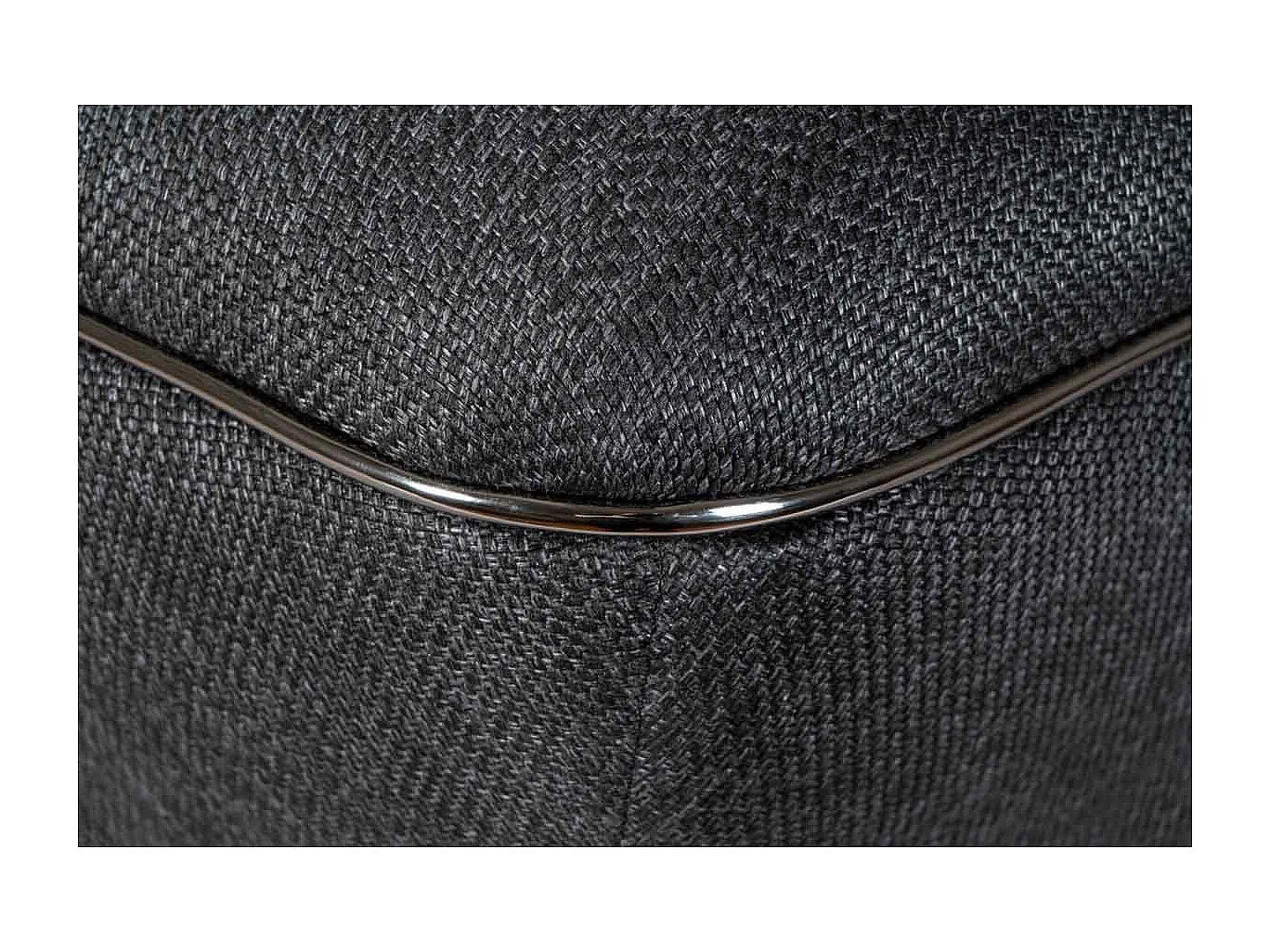 Tabouret Carré "Contessa" 60cm Anthracite & Argent