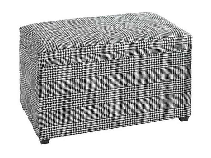 Coffre de Rangement "Lozima" 65cm Noir & Blanc