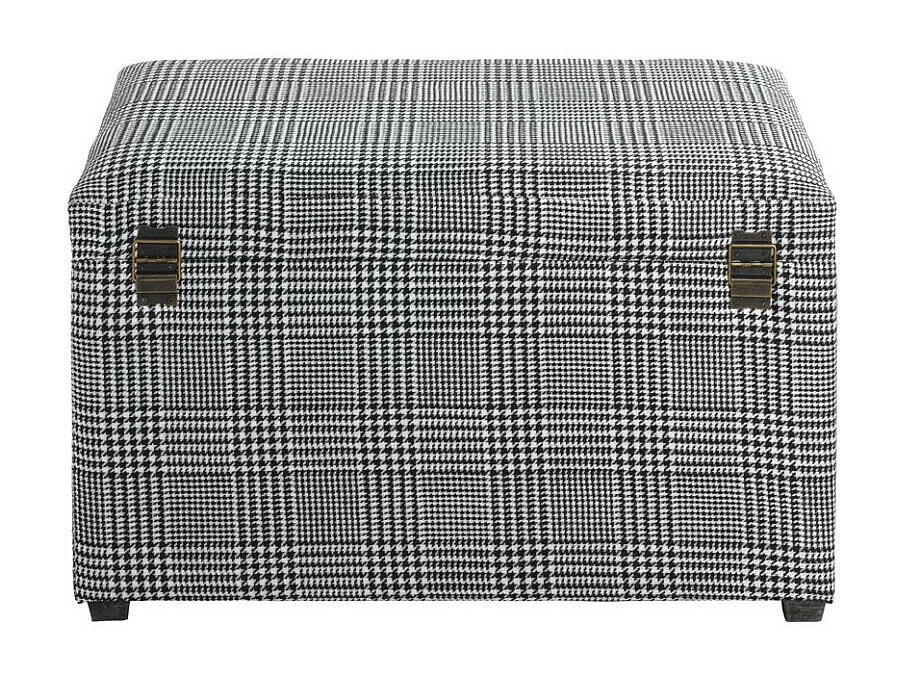 Coffre de Rangement "Lozima" 65cm Noir & Blanc