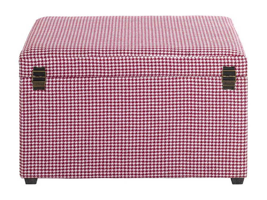 Coffre de Rangement "Aghana" 65cm Rose & Blanc